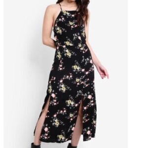 Topshop floral halter midi dress